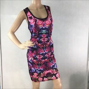 Rampage L Sexy Stretchy Dress Bodycon Keyhole
